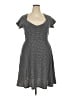 Torrid Polka Dots Gray Casual Dress Size 2X Plus (2) - photo 1
