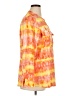 Calvin Klein 100% Polyester Tie-dye Orange Long Sleeve Blouse Size XL (estimated) - photo 4