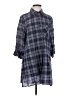 Moonlight Plaid Gray Casual Dress Size S - photo 1