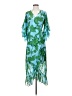 CAbi 100% Polyester Tropical Green Cocktail Dress Size XS - photo 1