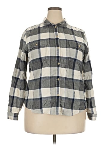 American Eagle Outfitters Long Sleeve Button-Down Shirt (view 1)