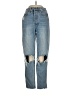 PacSun 100% Cotton Hearts Blue Jeans Size 24 waist - photo 1
