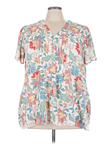 Rose + Olive Short Sleeve Blouse (view 1)