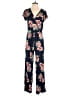 Loveappella Floral Blue Jumpsuit Size M - photo 1