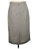 Theory Solid Tan Gray Wool Skirt Size 10 - photo 2