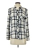 Be Cool Plaid Ivory Long Sleeve Button-Down Shirt Size S - photo 1