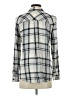Be Cool Plaid Ivory Long Sleeve Button-Down Shirt Size S - photo 2