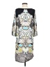 Etcetera Print Silver Gray Casual Dress Size 4 - photo 2