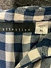 Attention 100% Viscose Checkered-gingham Blue 3/4 Sleeve Button-Down Shirt Size XL - photo 7