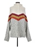 Free People Chevron-herringbone Gray Pullover Sweater Size S - photo 1