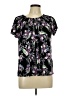 Style&Co Black Short Sleeve Blouse Size L (petite) - photo 1
