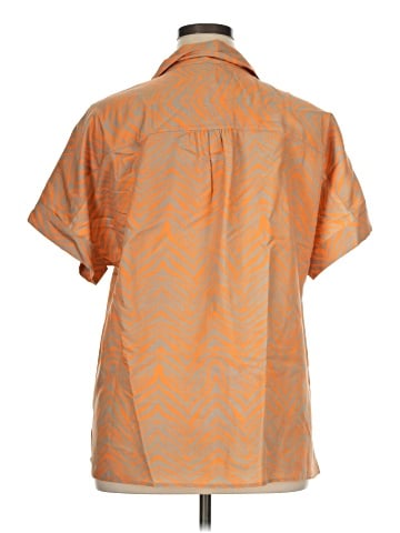 Lafayette 148 New York Short Sleeve Silk Top (view 2)