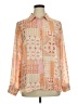 Rose + Olive 100% Polyester Print Orange Long Sleeve Blouse Size XL - photo 1