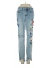 Indigo Rein Floral Blue Jeans Size 0 - photo 1