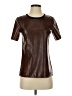 Poleci Brown Short Sleeve Top Size 2 - photo 1