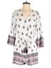 En Creme 100% Rayon Paisley White Romper Size M - photo 1
