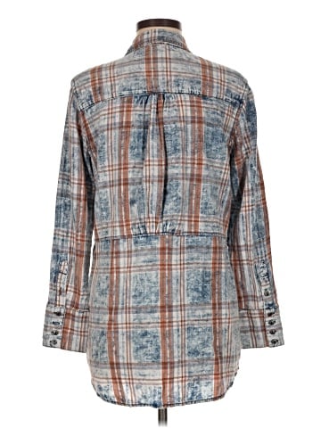 Tru Luxe Jeans 3/4 Sleeve Button-Down Shirt (view 2)