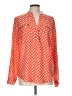 MICHAEL Michael Kors 100% Polyester Orange Long Sleeve Blouse Size L - photo 1