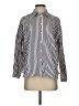 Zara Basic Stripes Ivory Black Long Sleeve Button-Down Shirt Size S - photo 1