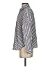 Zara Basic Stripes Ivory Black Long Sleeve Button-Down Shirt Size S - photo 5