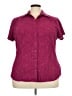 East5th Burgundy Short Sleeve Blouse Size 2X - photo 1