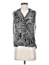 H&M 100% Polyester Silver Sleeveless Blouse Size 4 - photo 1