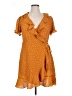Forever 21 Plus Polka Dots Orange Casual Dress Size 0X - photo 1