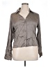 Un Deux Trois Metallic Gray Long Sleeve Blouse Size EU 46 / US 16 - photo 1