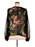 CAbi 100% Polyester Floral Black Long Sleeve Blouse Size XL - photo 1