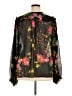 CAbi 100% Polyester Floral Black Long Sleeve Blouse Size XL - photo 2
