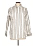Talbots Stripes Ivory Long Sleeve Button-Down Shirt Size L - photo 1