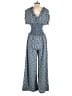 Max Studio Print Blue Jumpsuit Size M - photo 2