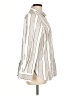 Talbots Stripes Ivory Long Sleeve Button-Down Shirt Size L - photo 4