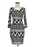 Say What? Chevron-herringbone Gray Casual Dress Size M - photo 1