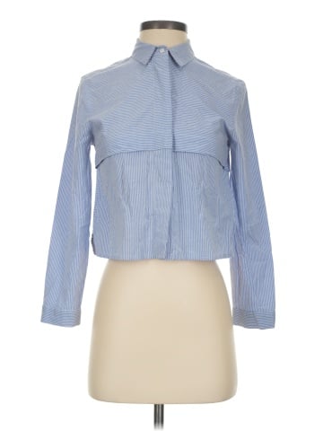 Topshop Long Sleeve Button-Down Shirt (view 1)