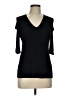 Snap Black 3/4 Sleeve Top Size L - photo 1