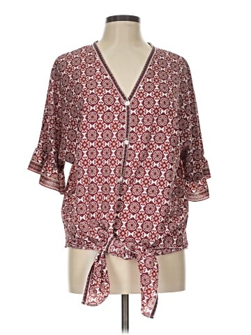 Max Studio 3/4 Sleeve Blouse (view 1)