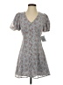 Lush 100% Polyester Paisley Blue Casual Dress Size XS - photo 1