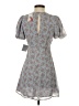 Lush 100% Polyester Paisley Blue Casual Dress Size XS - photo 2