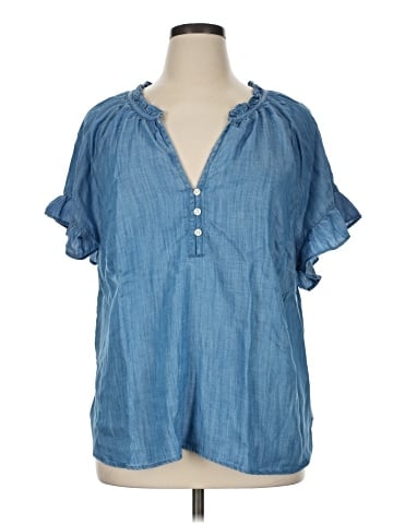 Lands' End Short Sleeve Blouse (view 1)