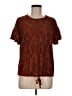 Lavish Brown Short Sleeve Blouse Size M - photo 1