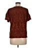 Lavish Brown Short Sleeve Blouse Size M - photo 2
