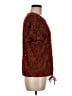 Lavish Brown Short Sleeve Blouse Size M - photo 4
