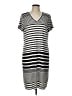 Chico's Stripes Gray Casual Dress Size Lg (2) - photo 1