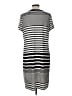 Chico's Stripes Gray Casual Dress Size Lg (2) - photo 2