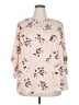 Daniel Rainn 100% Polyester Floral Ivory 3/4 Sleeve Blouse Size 2X - photo 1