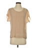 Club Monaco 100% Polyester Tan Short Sleeve T-Shirt Size XS - photo 1