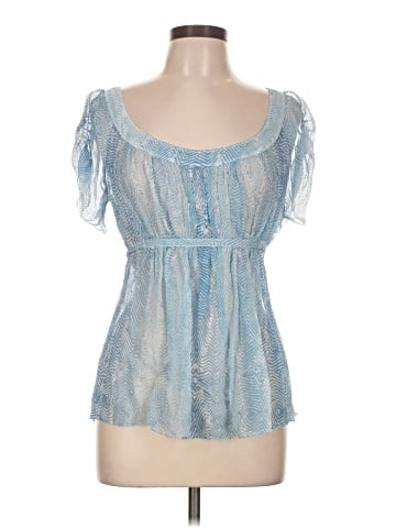 Tahari Short Sleeve Silk Top (view 1)