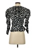 Topshop Black 3/4 Sleeve Blouse Size 2 - photo 2