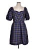 Old Navy 100% Polyester Plaid Purple Cocktail Dress Size L (tall) - photo 1